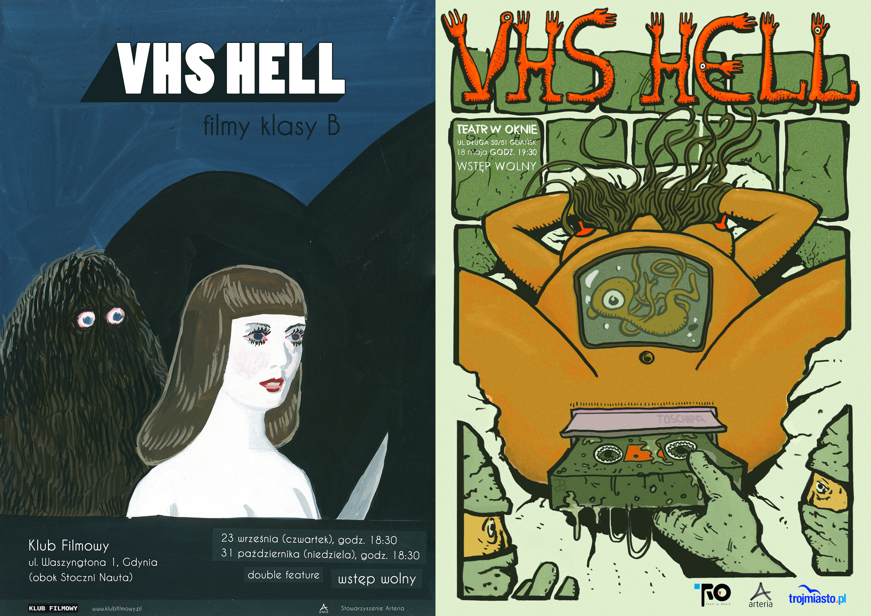 Plakaty VHS Hell, autorzy: Aleksandra Waliszewska / Jakub Babczyński
